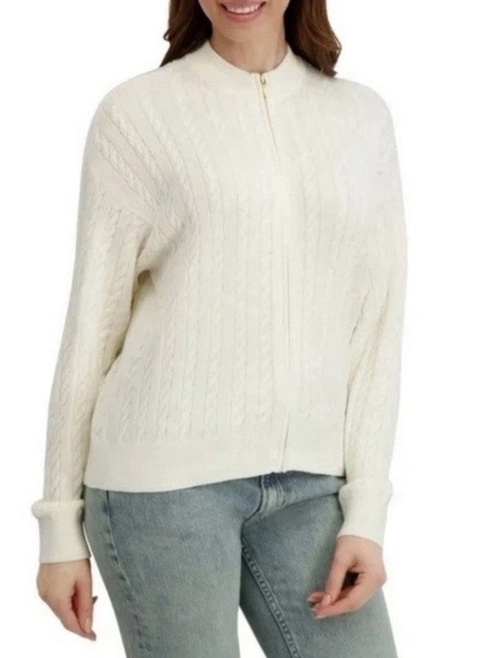Nautica Sweaters - Nautica Jeans Women's Cable Knit Full Zip Sweater